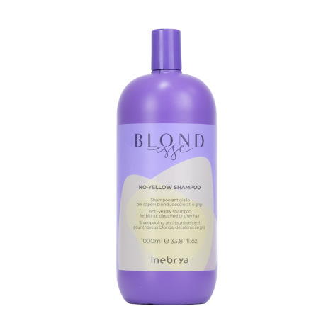 Inebrya - Shampoo antigiallo per capelli biondi, decolororati o grigi 1000ml