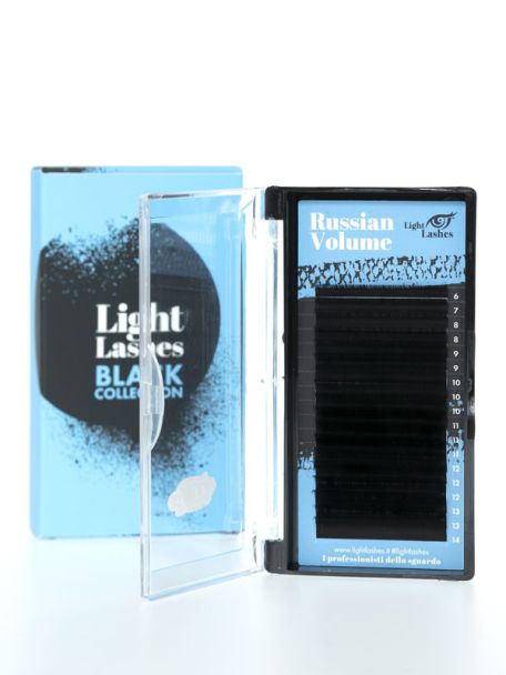 Light Lashes - Black collection "RUSSIAN VOLUME" D-curl 18 strisce