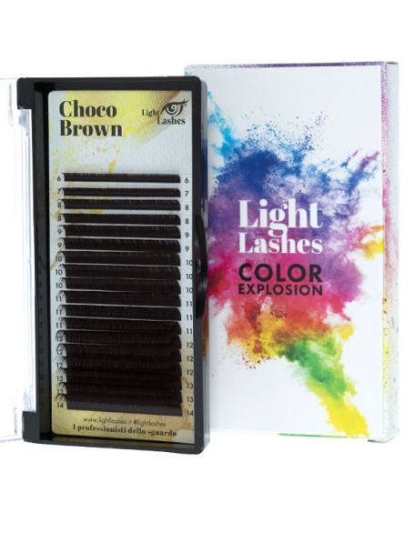 Light Lashes - Color Explosion CHOCO BROWN D-curl