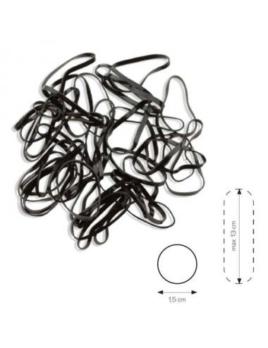 Xanitalia - Elastico piccolo in gomma nero o trasparente 40pz