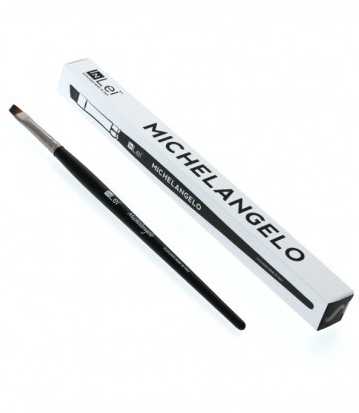 InLei - MICHELANGELO pennello professionale a taglio obliquo con base stretta per Brow Artist