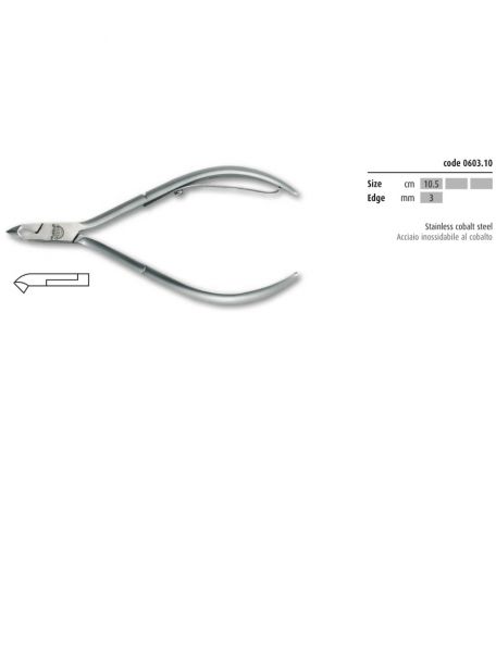 Kiepe - Tronchese pelle cobalto  sovrapposto inox 3mm